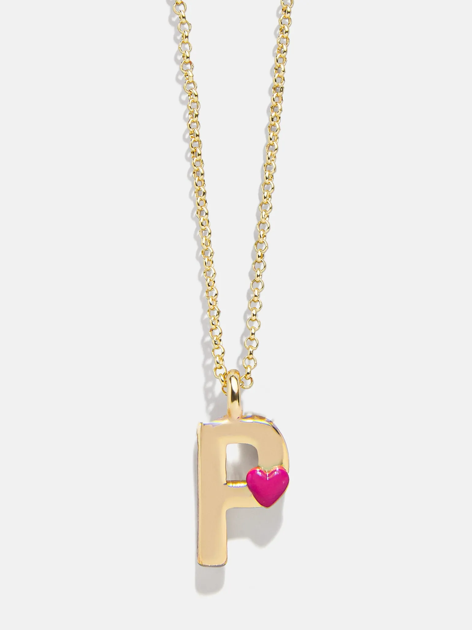 Kids' Heart Initial Necklace - Gold