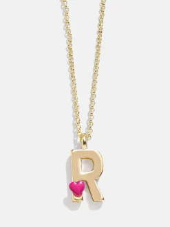 Kids' Heart Initial Necklace - Gold