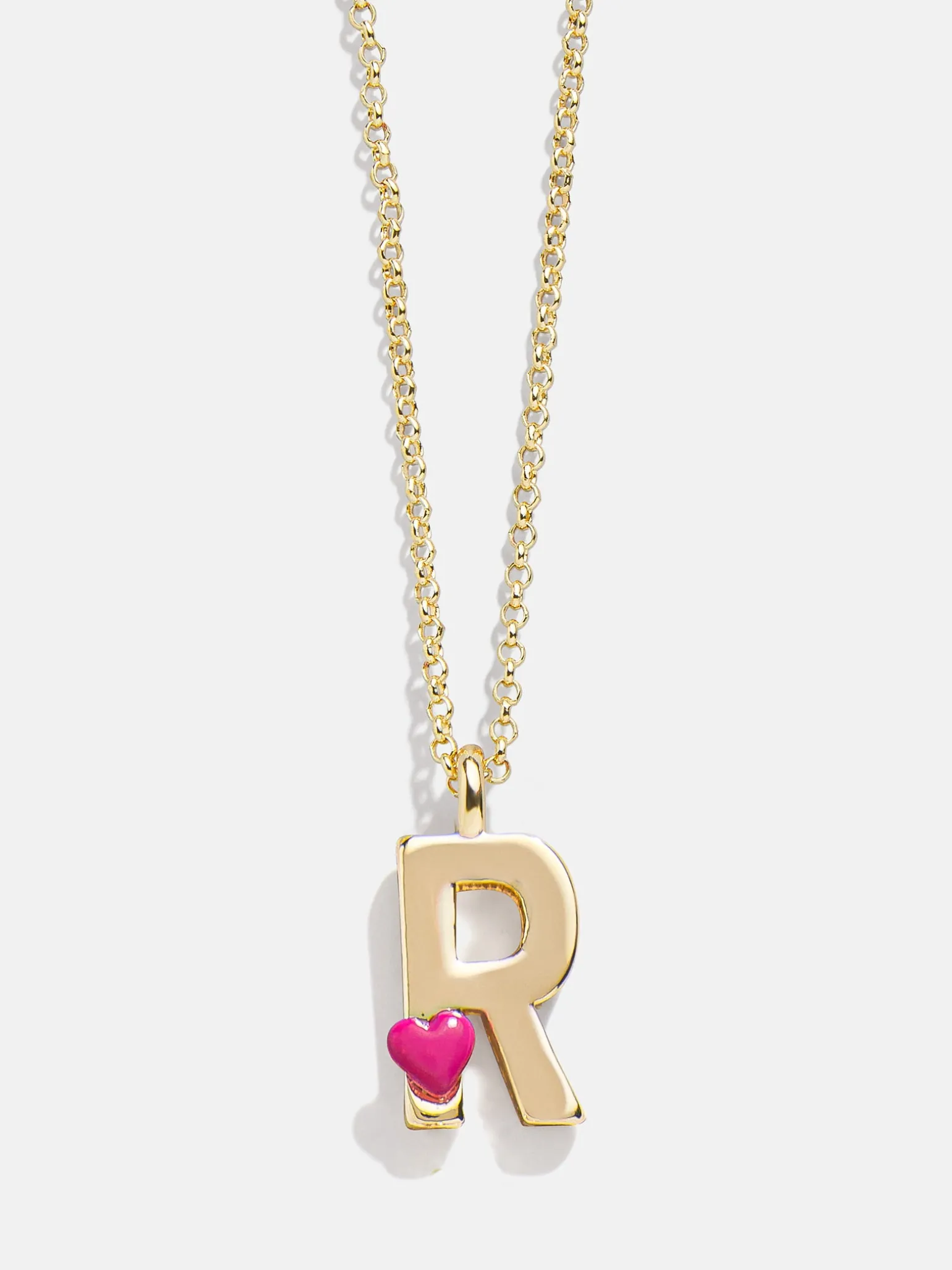 Kids' Heart Initial Necklace - Gold