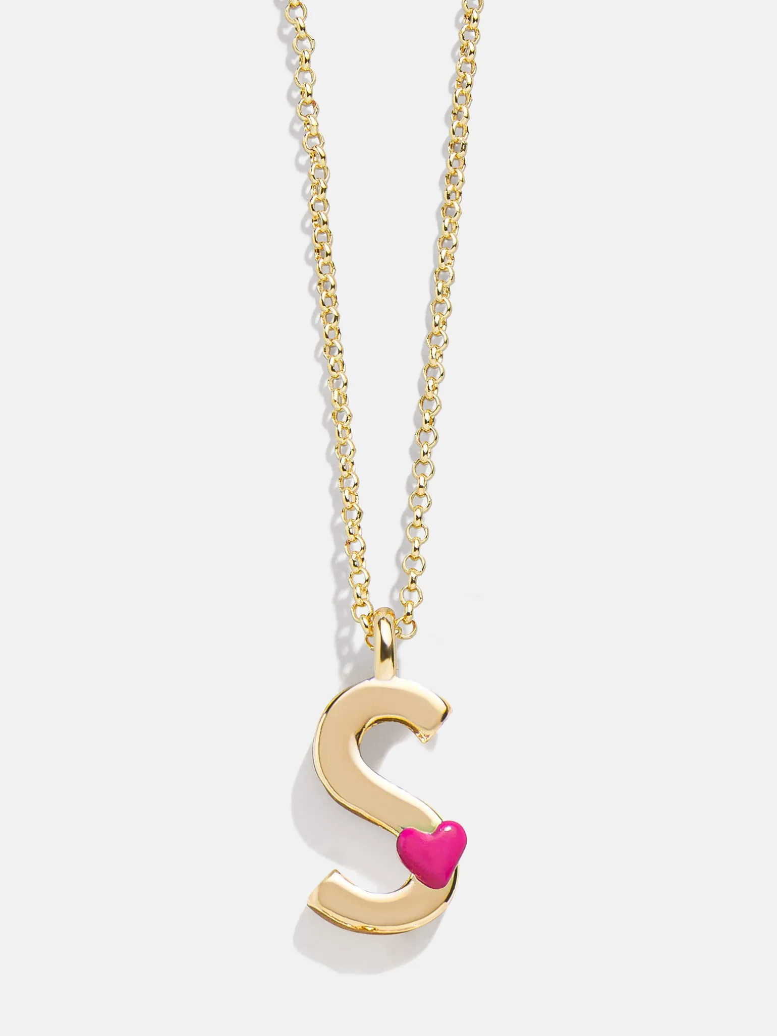 Kids' Heart Initial Necklace - Gold