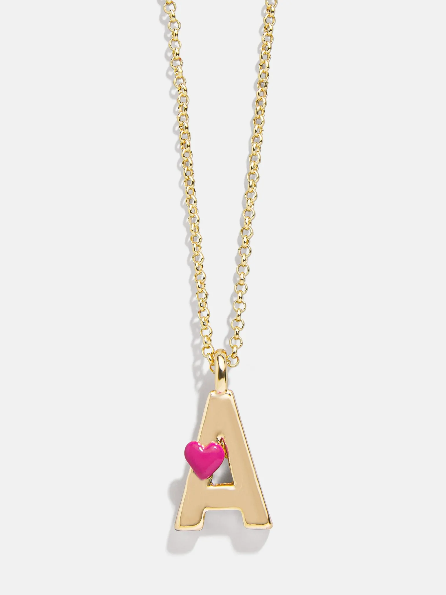 Kids' Heart Initial Necklace - Gold