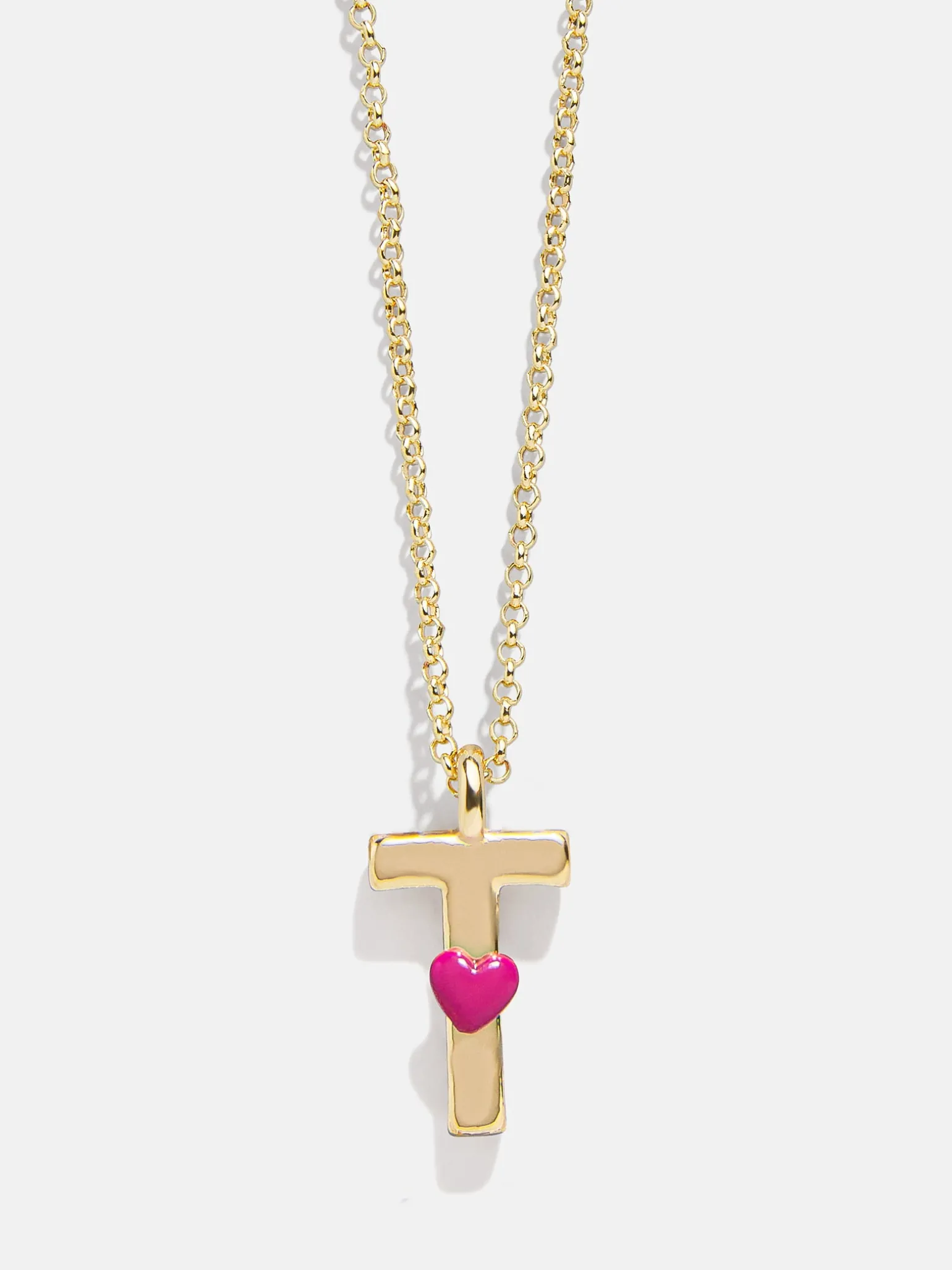 Kids' Heart Initial Necklace - Gold