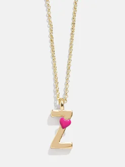 Kids' Heart Initial Necklace - Gold