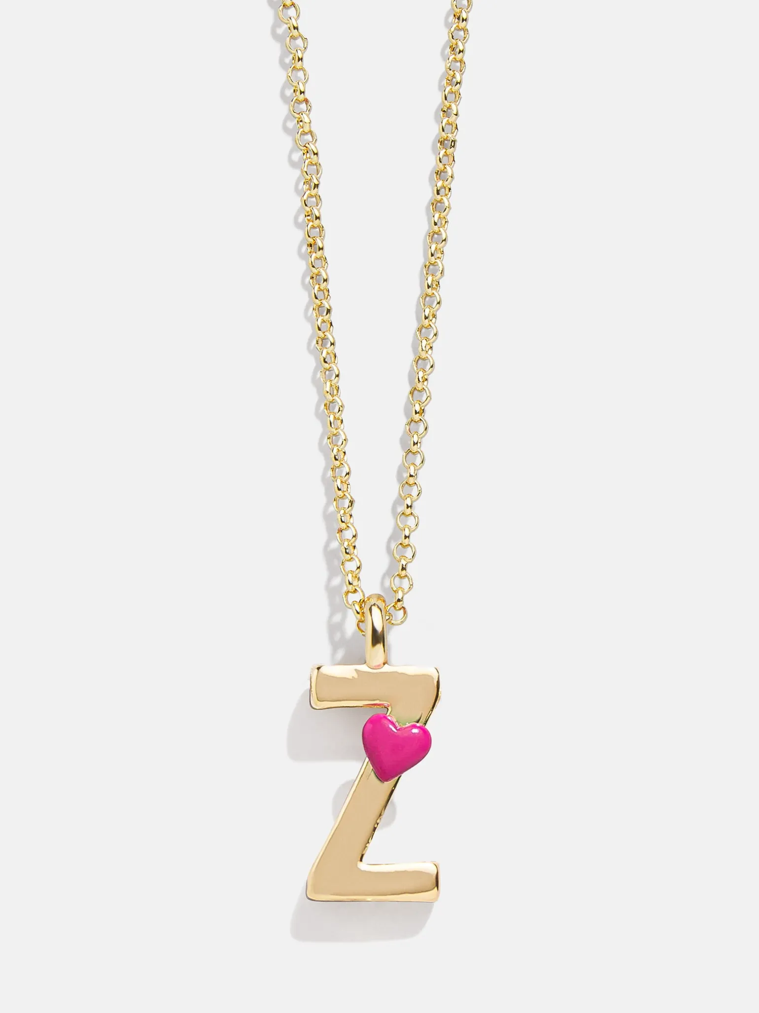 Kids' Heart Initial Necklace - Gold