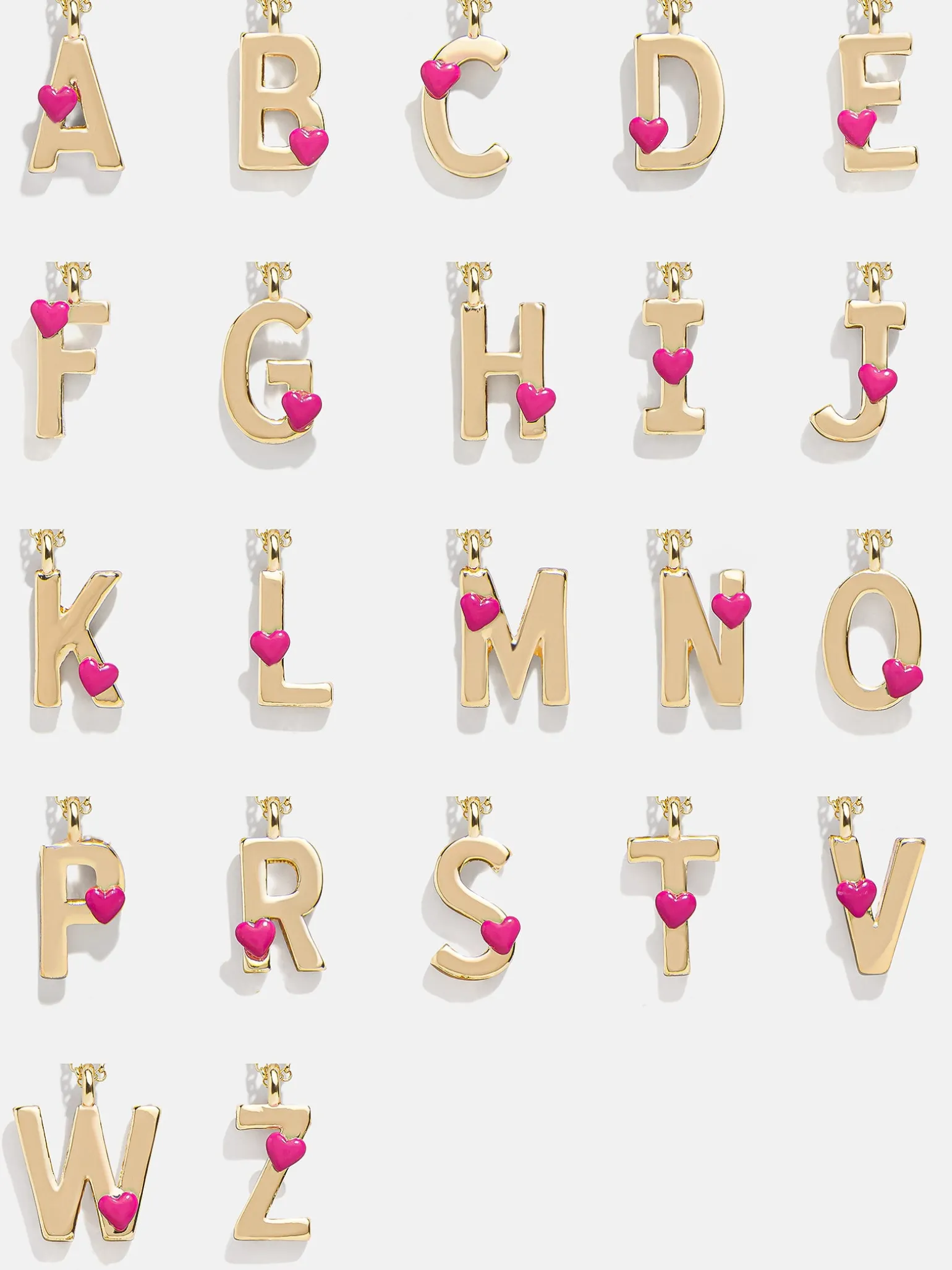 Kids' Heart Initial Necklace - Gold