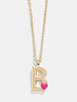 Kids' Heart Initial Necklace - Gold