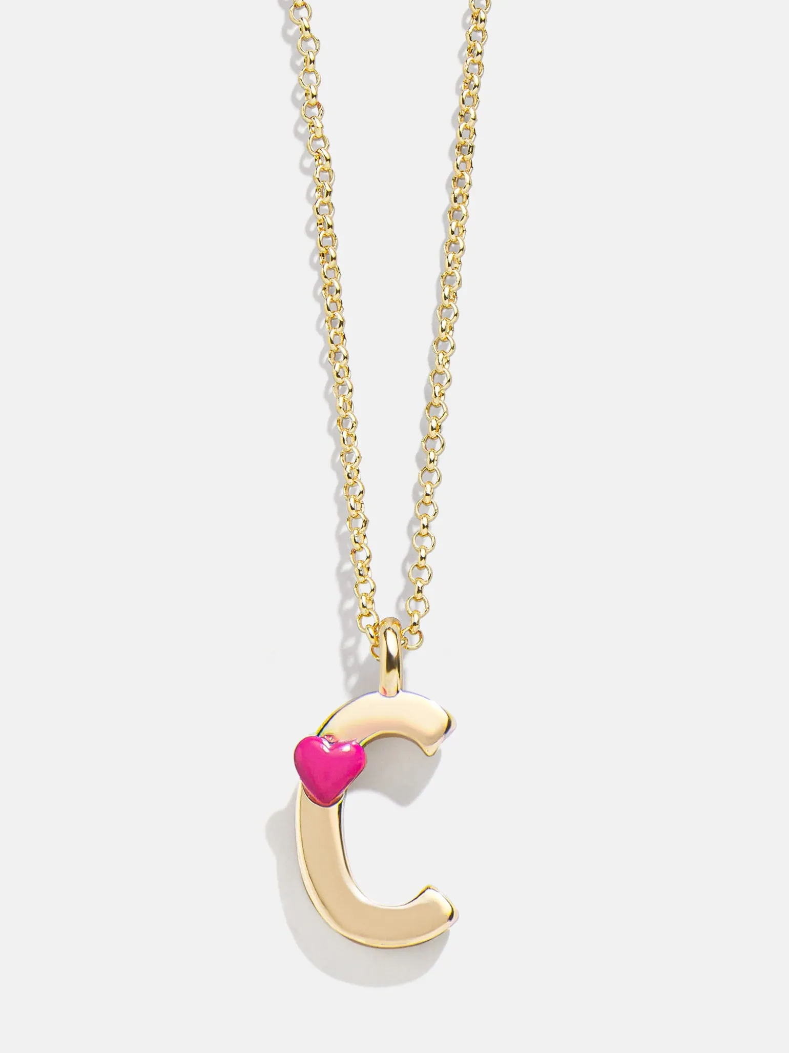 Kids' Heart Initial Necklace - Gold