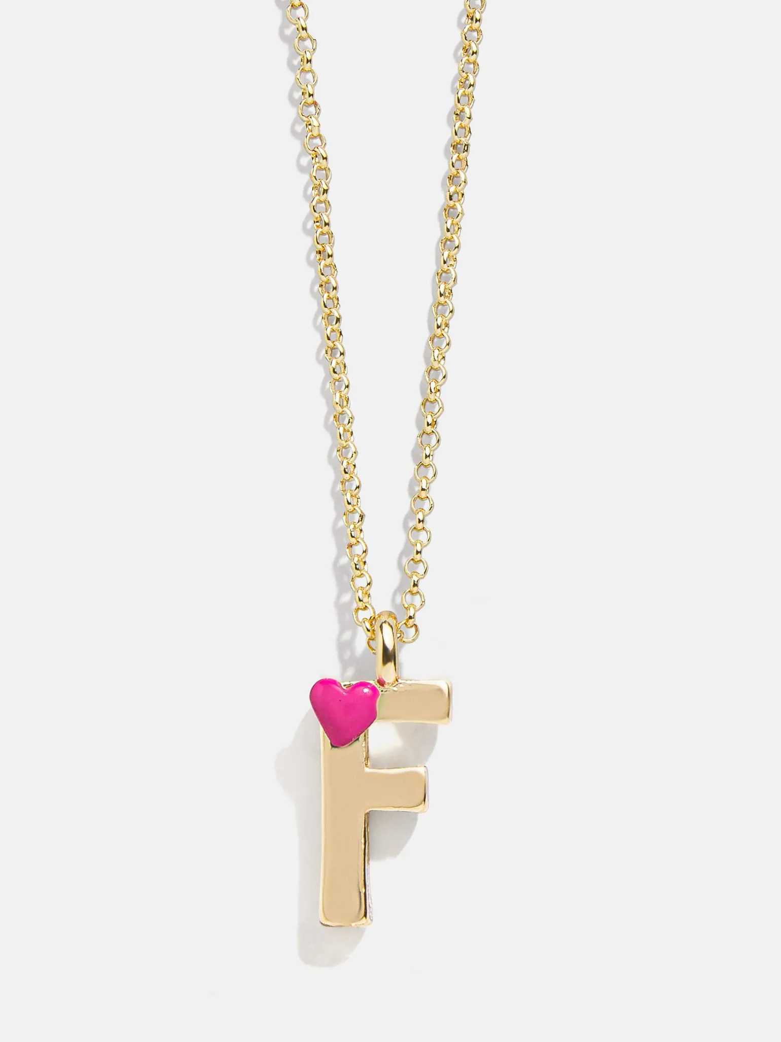 Kids' Heart Initial Necklace - Gold