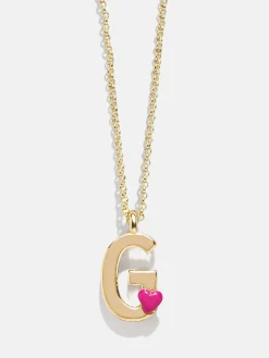 Kids' Heart Initial Necklace - Gold