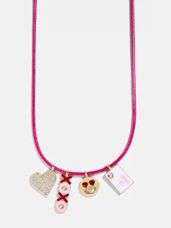 Kids' Heartfelt Charm Necklace - Pink