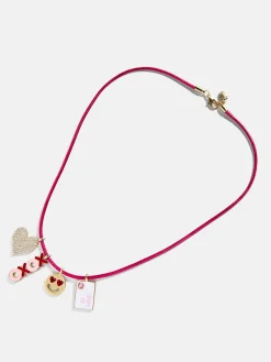 Kids' Heartfelt Charm Necklace - Pink