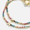 Kids' Initial & Heart Tennis Bracelet Set - Multi/Gold