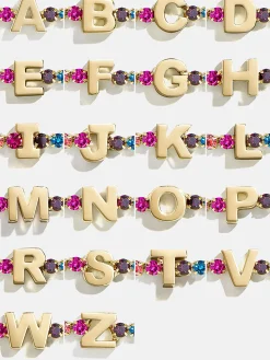 Kids' Initial & Heart Tennis Bracelet Set - Multi/Gold