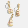 Kids' Initial Earrings - Gold/Pink