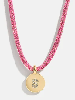 Kids' Initial Pendant Necklace - Pink