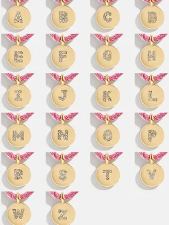 Kids' Initial Pendant Necklace - Pink