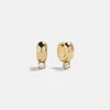 Kourtney Huggie Earrings - Gold/Pavé