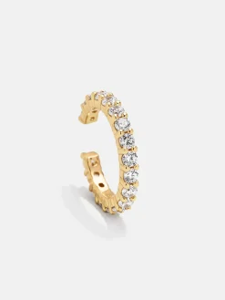 Leidy 18K Gold Vermeil Ear Cuff - Gold/Pavé