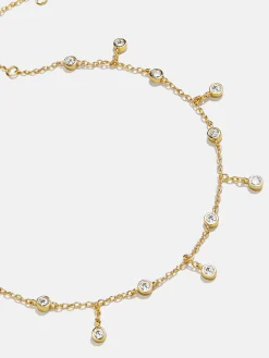 Leslie 18K Gold Vermeil Anklet - Gold/Pavé