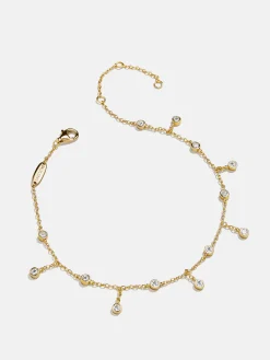 Leslie 18K Gold Vermeil Anklet - Gold/Pavé