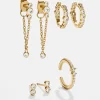 Lexi 18K Gold Vermeil Earring Set - Gold/Pavé