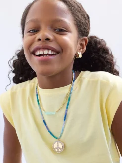 Lil' Peacemaker Kids’ Locket Necklace - Peace Sign