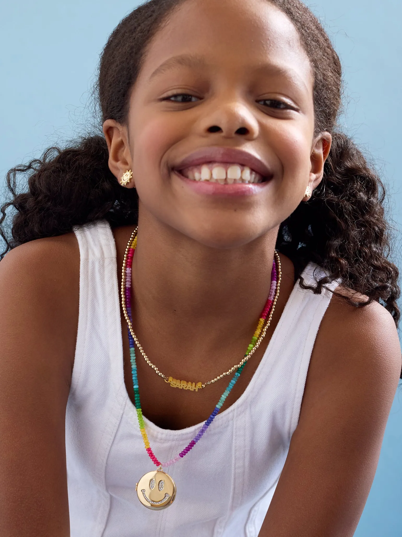 Lil' Smiley Kids’ Locket Necklace - Smiley Face