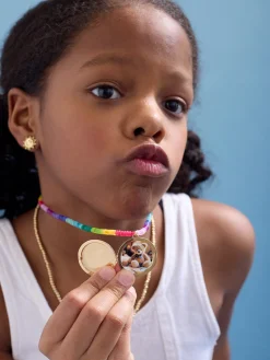 Lil' Smiley Kids’ Locket Necklace - Smiley Face