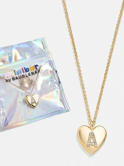 Little Love Kids' Initial Heart Necklace - Gold