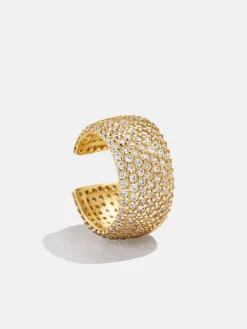 Lola 18K Gold Vermeil Ear Cuff - Gold/Pavé