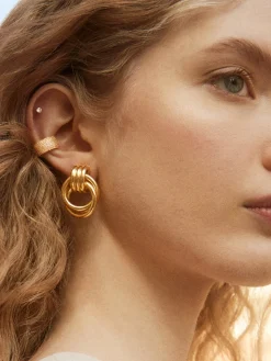 Lola 18K Gold Vermeil Ear Cuff - Gold/Pavé