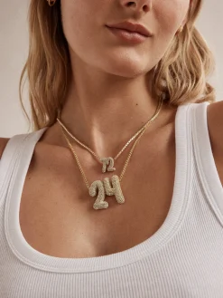 Lucky Number Bubble Necklace - Two Numbers