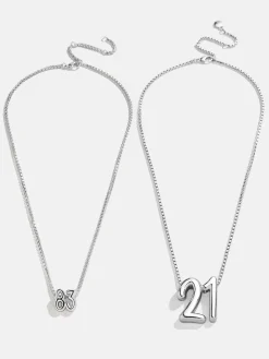 Lucky Number Bubble Necklace - Two Numbers