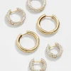 Lucy Earring Set - Gold/Pavé