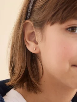 Luna 18K Gold Vermeil Kids' Earrings - Gold/Pavé