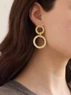 Maddie Statement Earrings - Gold/Pavé