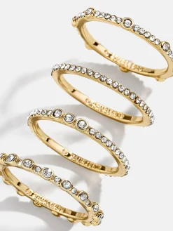 Maggie Ring Set - Gold/Pavé