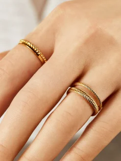 Mamie 18K Gold Vermeil Ring Set - Gold