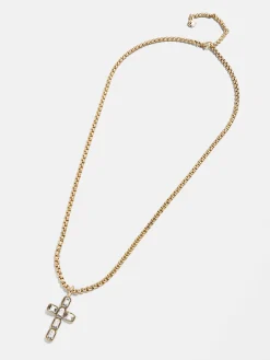 Mara Cross Necklace - Bezel Cross