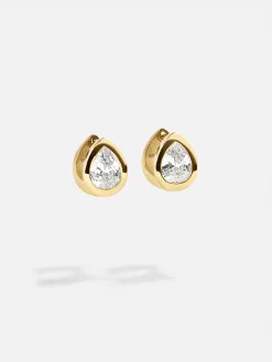 Margery 18K Gold Vermeil Earrings - Gold/Pavé