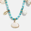 Maris Semi-Precious Necklace - White/Turquoise