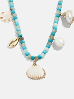 Maris Semi-Precious Necklace - White/Turquoise