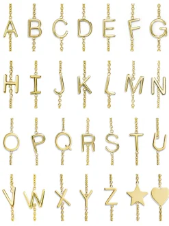 Maya Brenner Asymmetrical Custom Initial Necklace - One Character