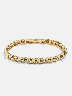 Megan Tennis Bracelet - Gold/Pavé