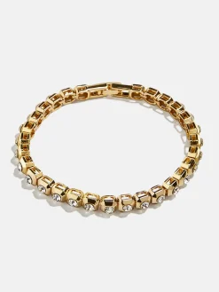 Megan Tennis Bracelet - Gold/Pavé