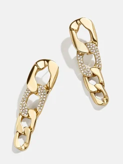 Michel Drop Earrings - Gold/Pavé