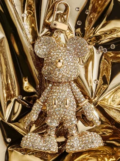 Mickey Mouse disney Bag Charm - Gold Glitter