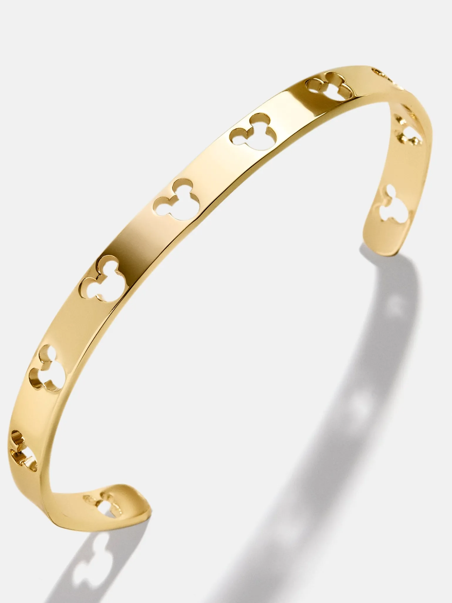 Mickey Mouse Disney Cutout Cuff Bracelet - Gold