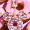 Mickey Mouse Disney Donut Bag Charm - Disney Pink Donut Bag Charm
