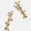 Mickey Mouse Disney Drop Statement Earrings - Gold